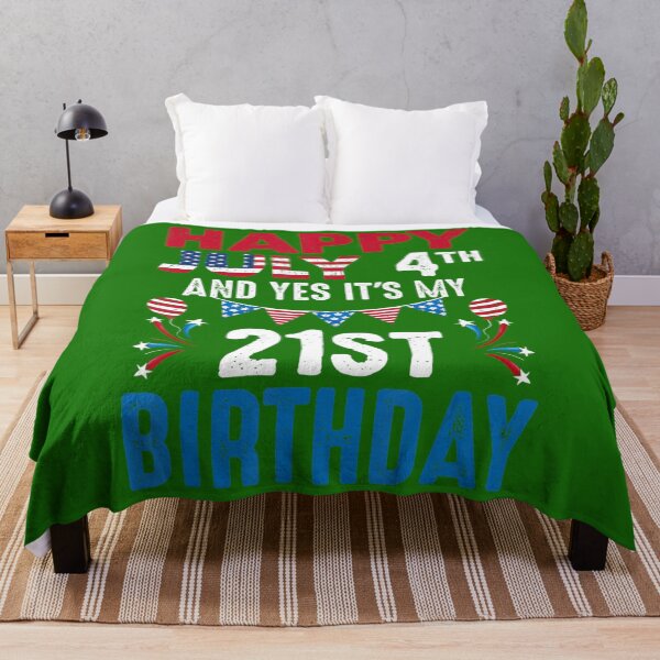 Item preview, July 4th And Yes It's My 21st Birthday American Patriotic 	 	 designed and sold by osfwapeqpj37.