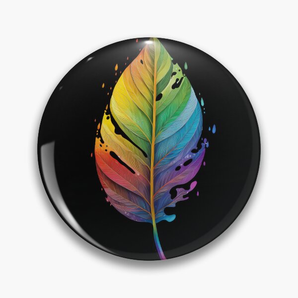 Item preview, Rainbow Painted Feather Leaf - Pride Month LGBTQ Support Ally - Simple Minimalist Original Artwork designed and sold by VenusInShade.