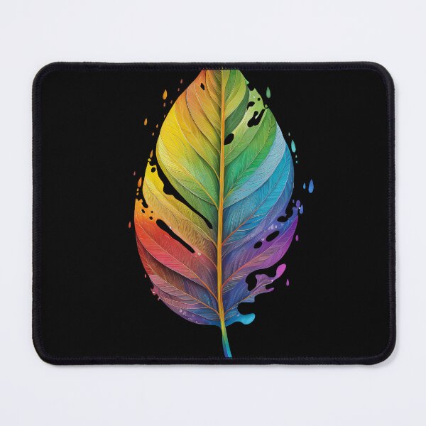 Item preview, Rainbow Painted Feather Leaf - Pride Month LGBTQ Support Ally - Simple Minimalist Original Artwork designed and sold by VenusInShade.