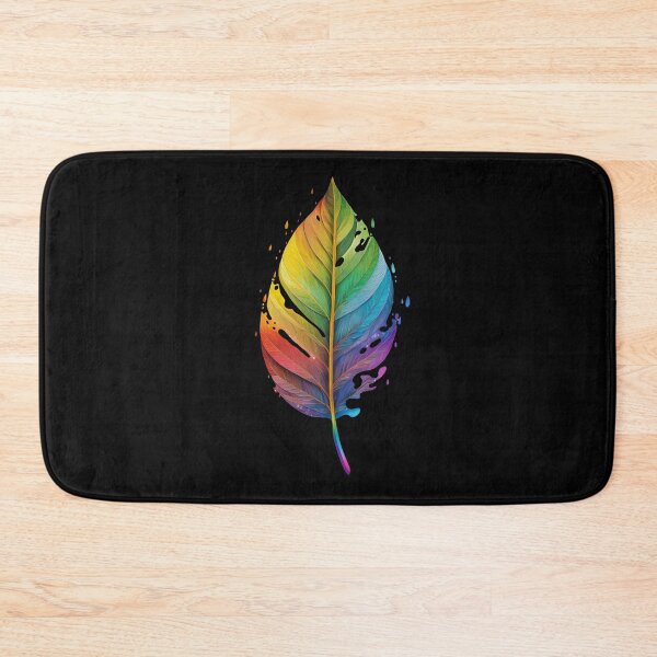 Item preview, Rainbow Painted Feather Leaf - Pride Month LGBTQ Support Ally - Simple Minimalist Original Artwork designed and sold by VenusInShade.