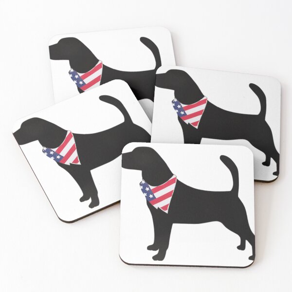 Item preview, Silhouette of Labrador with American Flag designed and sold by HowardGiggleArt.