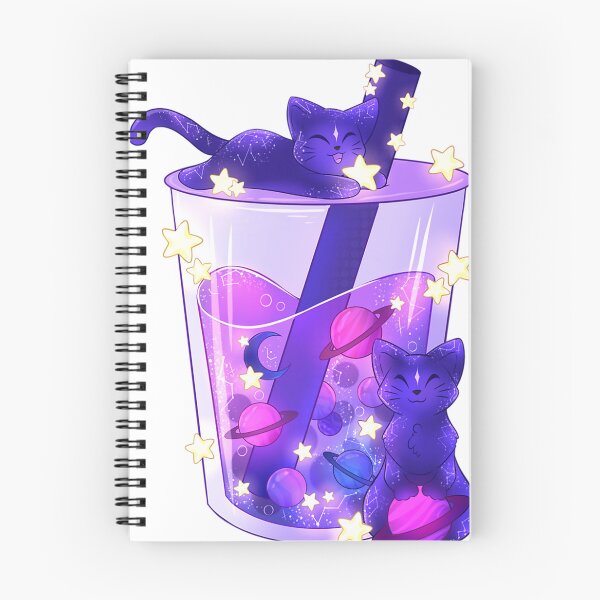 Item preview, Purple Galaxy Cats Boba Tea designed and sold by HowardGiggleArt.