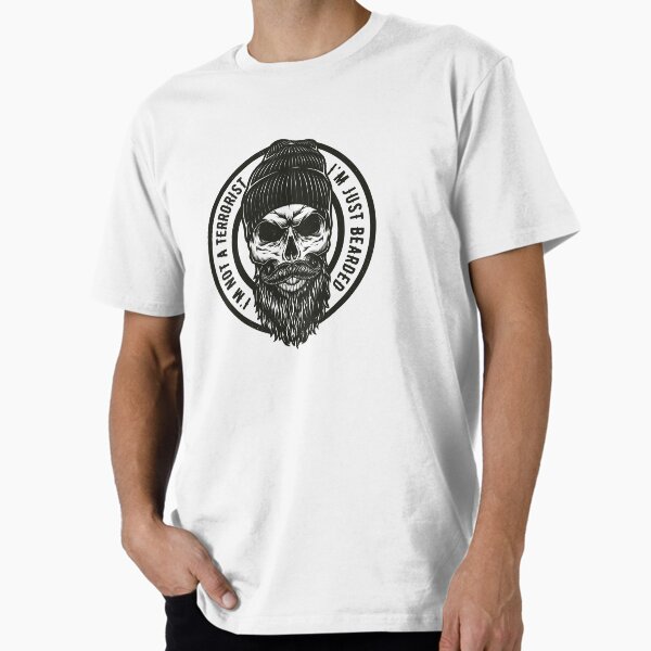 Item preview, I'm not a Terrorist I'm just Bearded T-Shirt designed and sold by Kiwi Queen.
