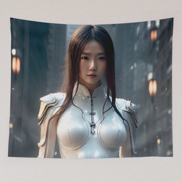 Item preview, Lovely Asian Cyberpunk Portrait - Cool Art designed and sold by joejiing.