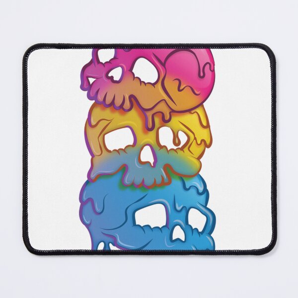 Item preview, Pansexual Flag Goth Skulls Pan Pride designed and sold by JeroenCrackles.