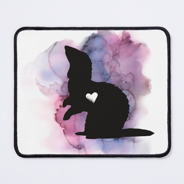 Item preview, Watercolor Ferret with Hearts designed and sold by Ashley Gagnon.