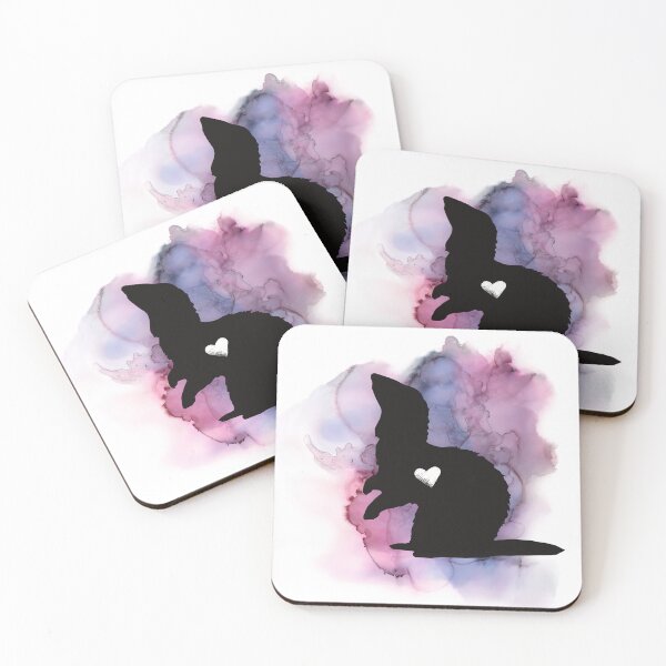 Item preview, Watercolor Ferret with Hearts designed and sold by Ashley Gagnon.