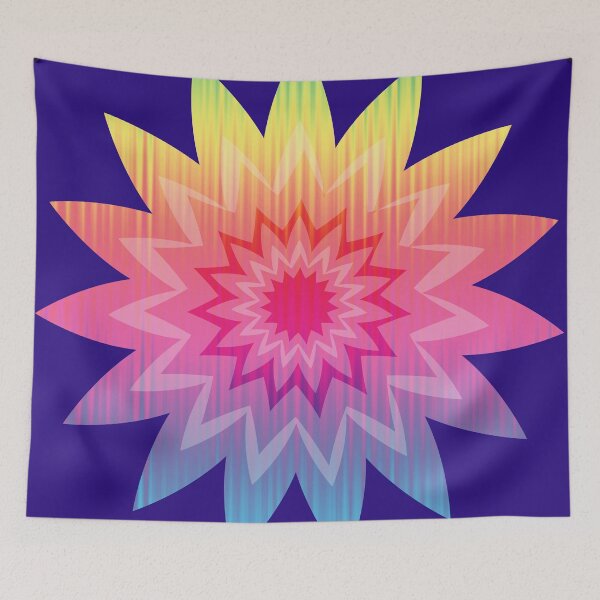 Item preview, Rainbow Striped Flower designed and sold by Karen Simon.