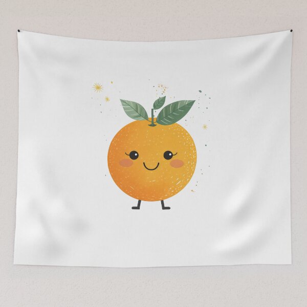 Item preview, Cute Orange Fruit Baby Happy Love Fruitarian Citrus Fun Face designed and sold by farhanhafeez.