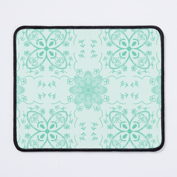 Item preview, Beatnik Flower Faces in Green designed and sold by KathyLav.