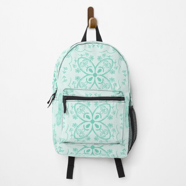 Item preview, Beatnik Flower Faces in Green designed and sold by KathyLav.