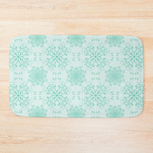 Item preview, Beatnik Flower Faces in Green designed and sold by KathyLav.