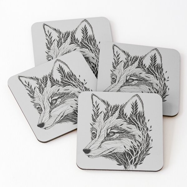 Item preview, Fox Face Made of Branches and Leaves designed and sold by iCherryRed.