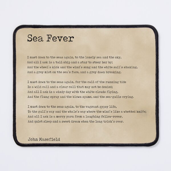 Item preview, Sea Fever - John Masefield Poem - Literary Print 3 - Typewriter designed and sold by Studio Grafiikka.