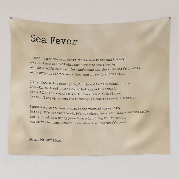 Item preview, Sea Fever - John Masefield Poem - Literary Print 3 - Typewriter designed and sold by Studio Grafiikka.