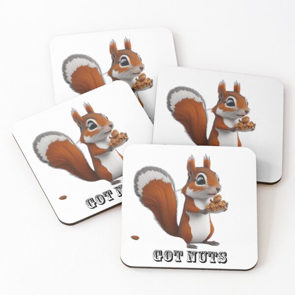 Item preview, Cute Little Squirrel "Got Nuts" designed and sold by CreativeDecals.