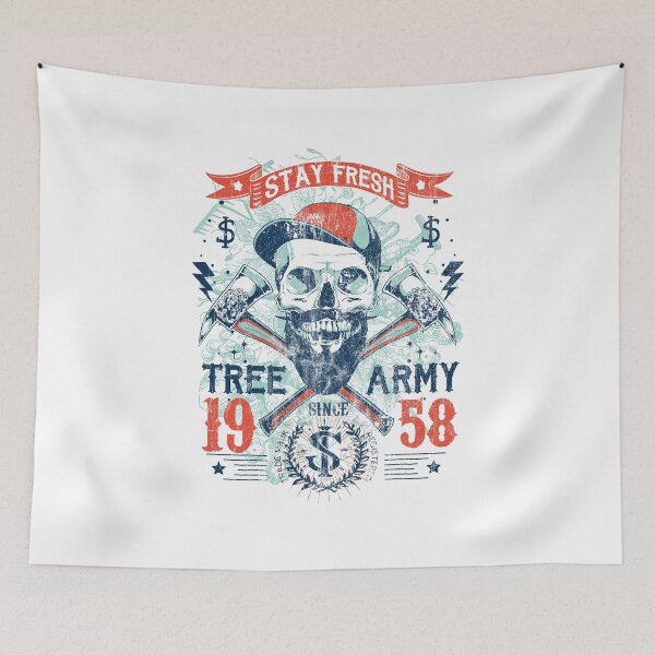 Item preview, STAY FRESH - Cool Tree Army Lumberjack Ax Since 1958 Shirt Designs designed and sold by Super3.