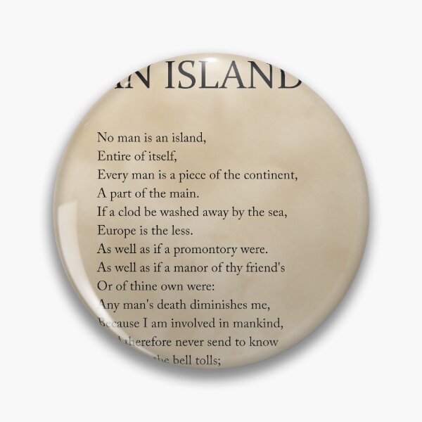 Item preview, No Man Is An Island - John Donne Poem - Literature - Typography Print 3 designed and sold by Studio Grafiikka.