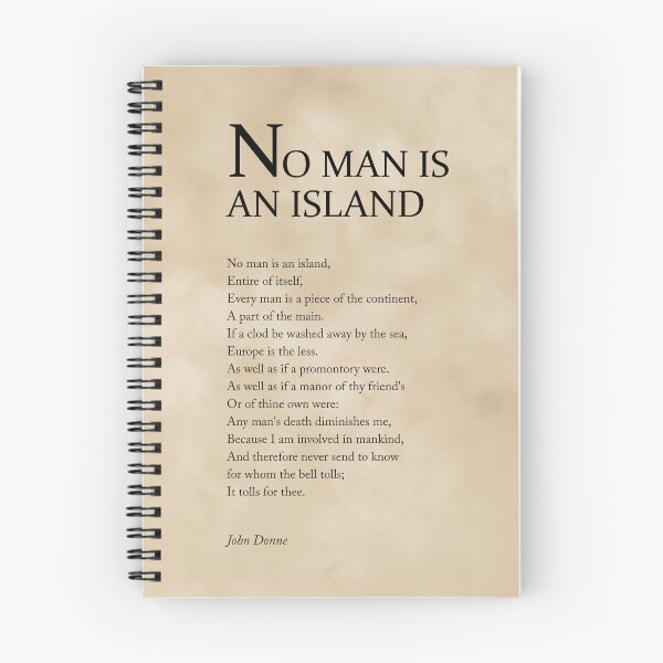 Item preview, No Man Is An Island - John Donne Poem - Literature - Typography Print 3 designed and sold by Studio Grafiikka.
