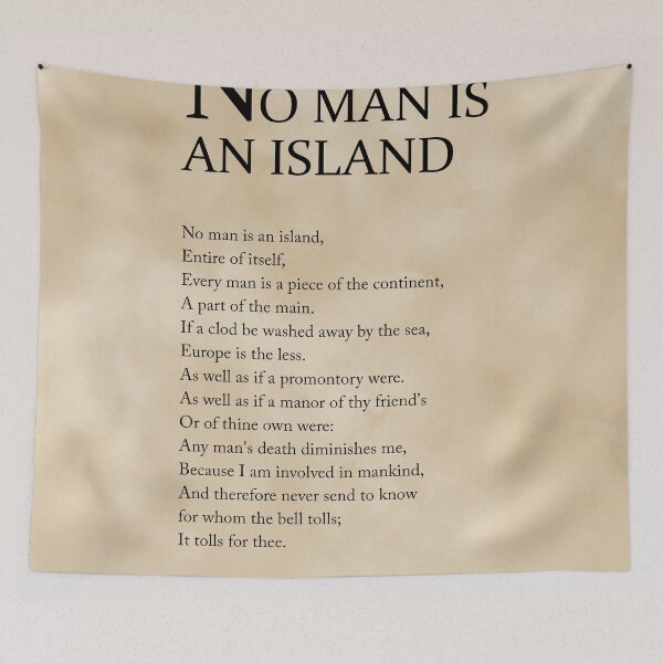 Item preview, No Man Is An Island - John Donne Poem - Literature - Typography Print 3 designed and sold by Studio Grafiikka.