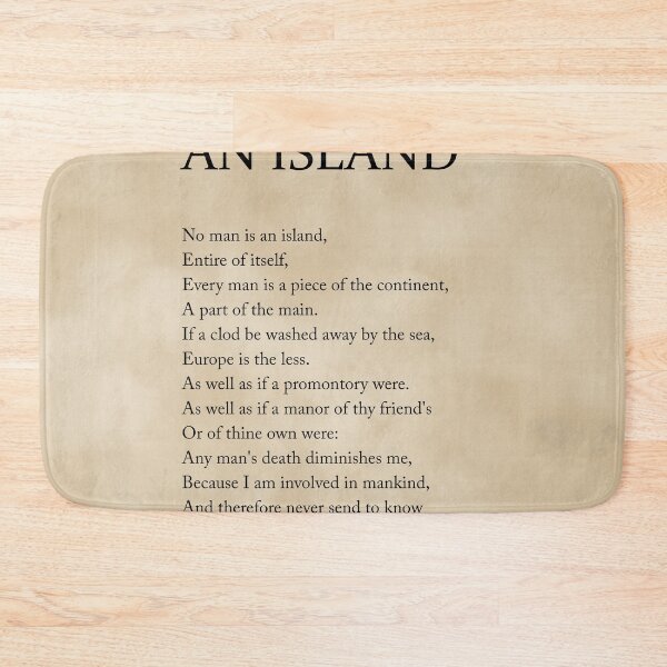 Item preview, No Man Is An Island - John Donne Poem - Literature - Typography Print 3 designed and sold by Studio Grafiikka.