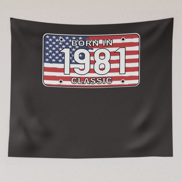 Item preview, Born In 1981 Classic - Roadsign Birthday Shirt  designed and sold by MaryCMarshall.