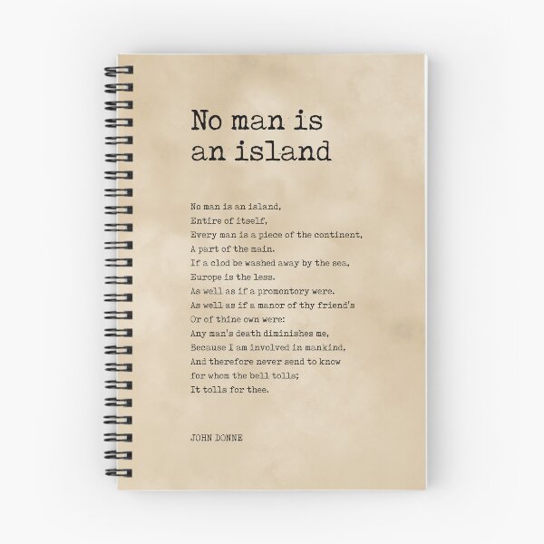 Item preview, No Man Is An Island - John Donne Poem - Literature - Typewriter Print 3 designed and sold by Studio Grafiikka.