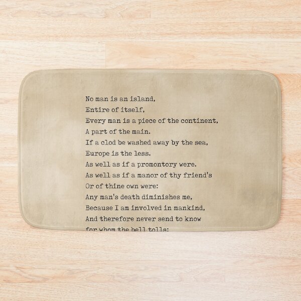 Item preview, No Man Is An Island - John Donne Poem - Literature - Typewriter Print 3 designed and sold by Studio Grafiikka.