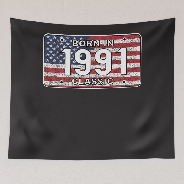 Item preview, Born In 1991 Classic Retro - Roadsign Birthday Shirt  designed and sold by MaryCMarshall.