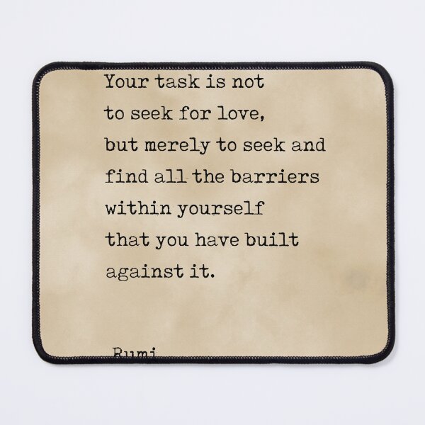 Item preview, Do not seek Love - Rumi Quote 3 - Literature - Typewriter Print designed and sold by Studio Grafiikka.