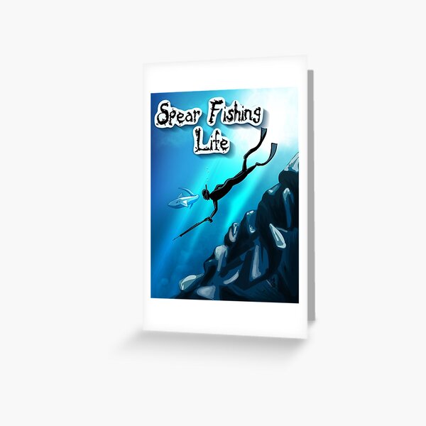 Spear Fishing Greeting Cards for Sale