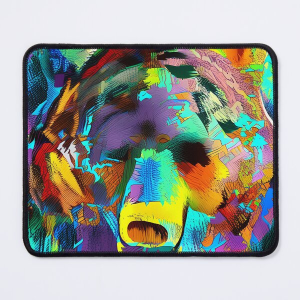 Item preview, "Abstracted Grizzly Grace : Rainbow Wilderness" Misty Bear designed and sold by BlareBlare.