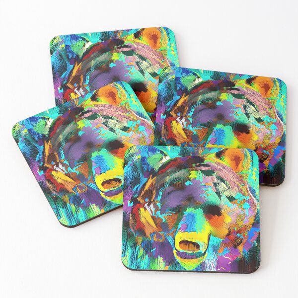 Item preview, "Abstracted Grizzly Grace : Rainbow Wilderness" Misty Bear designed and sold by BlareBlare.