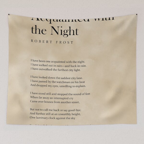 Item preview, Acquainted With The Night - Robert Frost Poem - Literature - Vintage Style Typography Print designed and sold by Studio Grafiikka.