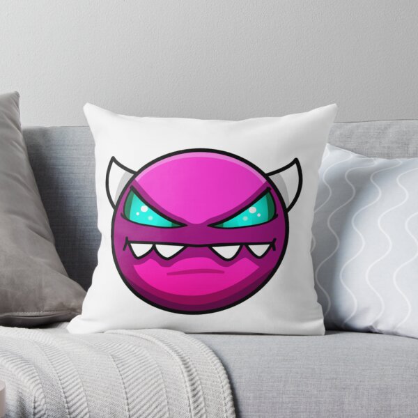 Geometry dash Medium Demon Throw Pillow
