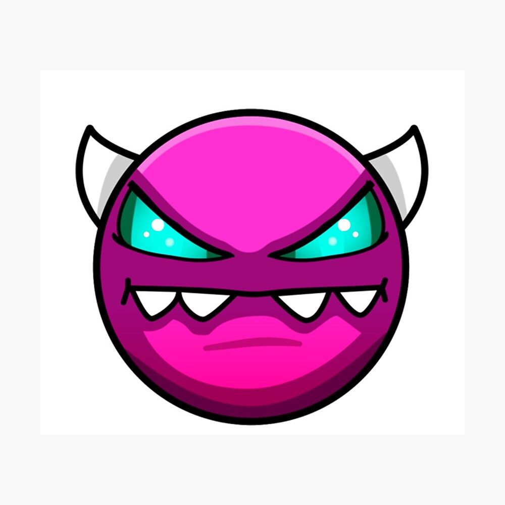 Geometry dash Medium Demon | Canvas Print