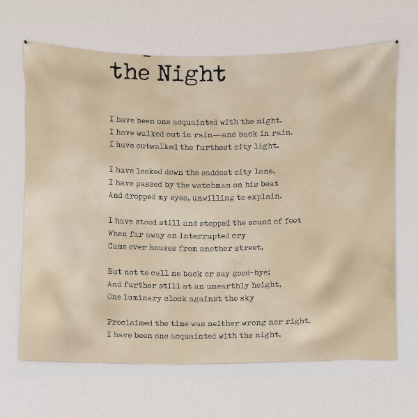 Item preview, Acquainted With The Night - Robert Frost Poem - Literature - Vintage Style Typewriter Print designed and sold by Studio Grafiikka.