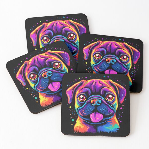 Item preview, Colorful Pug Puppy  designed and sold by ARTficiallyAnon.
