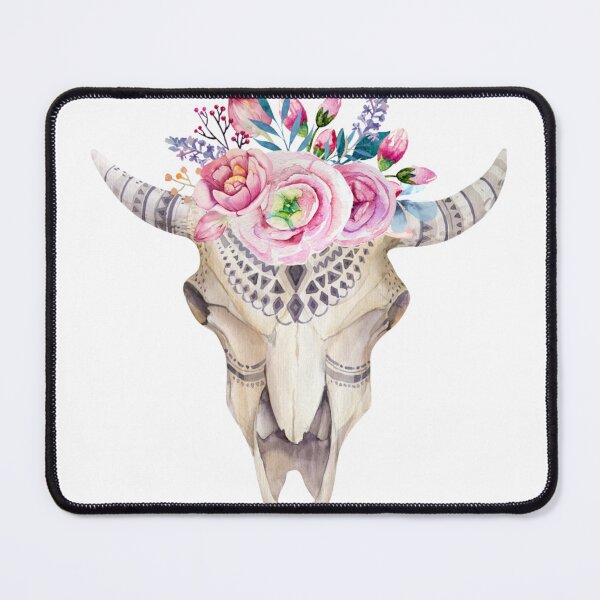 Item preview, Flower cow Skull designed and sold by LurduMolina84.