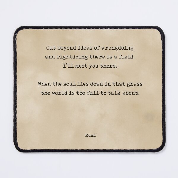 Item preview, Out beyond ideas of wrongdoing and rightdoing - Rumi Quote - Vintage Style Typewriter Print 3 designed and sold by Studio Grafiikka.
