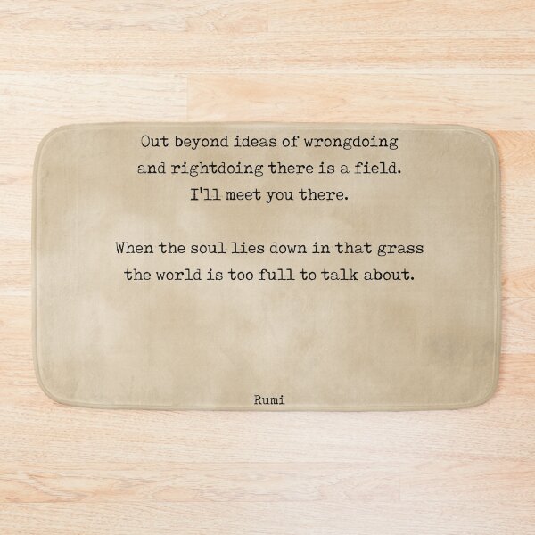 Item preview, Out beyond ideas of wrongdoing and rightdoing - Rumi Quote - Vintage Style Typewriter Print 3 designed and sold by Studio Grafiikka.