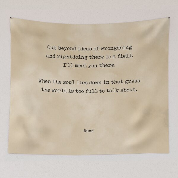 Item preview, Out beyond ideas of wrongdoing and rightdoing - Rumi Quote - Vintage Style Typewriter Print 3 designed and sold by Studio Grafiikka.