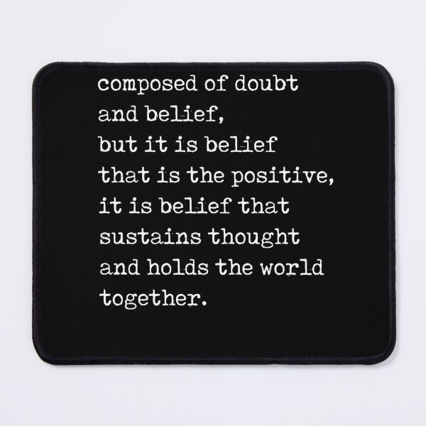 Item preview, Doubt and Belief - Soren Kierkegaard Quotes - Literature - Typewriter Print - Black designed and sold by Studio Grafiikka.