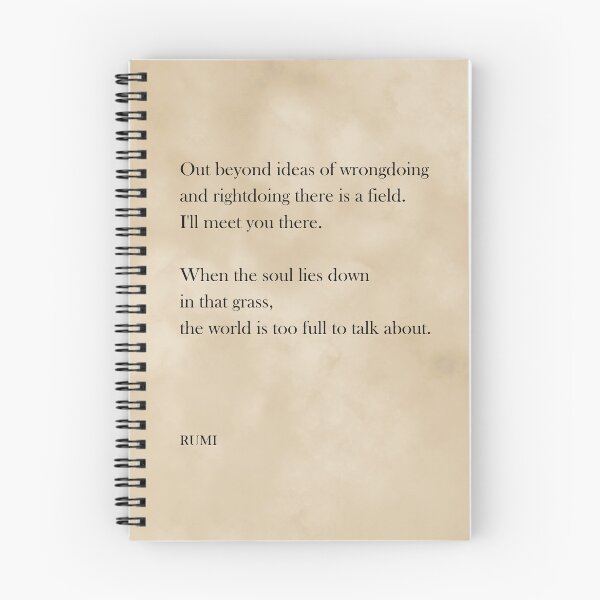 Item preview, Out beyond ideas of wrongdoing and rightdoing - Rumi Quote - Vintage Style Typography Print designed and sold by Studio Grafiikka.