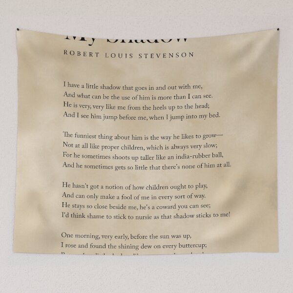 Item preview, My Shadow - Robert Louis Stevenson Poem - Literature - Typography Print 1 - Vintage designed and sold by Studio Grafiikka.