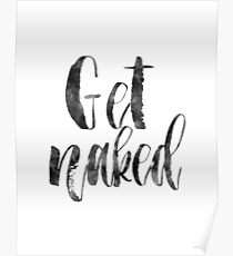 GET NAKED SIGN,Printable Art,Get Naked Decal,Get Naked Wall Art,Bathroom Decor,Get Naked Prints,Shower Wall Decor,Watercolor Print Poster
