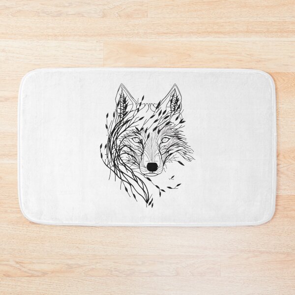 Item preview, Wolf Face Made of Branches and Leaves designed and sold by iCherryRed.
