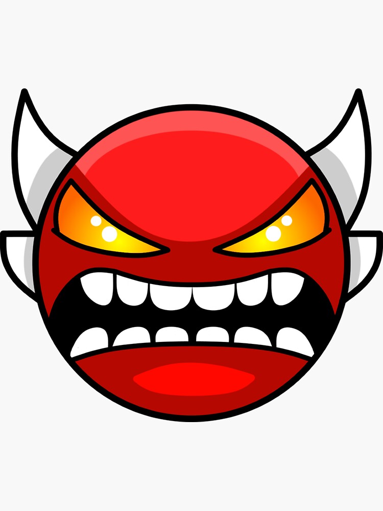 Geometry dash Extreme demon Sticker for Sale by CoryBaxter