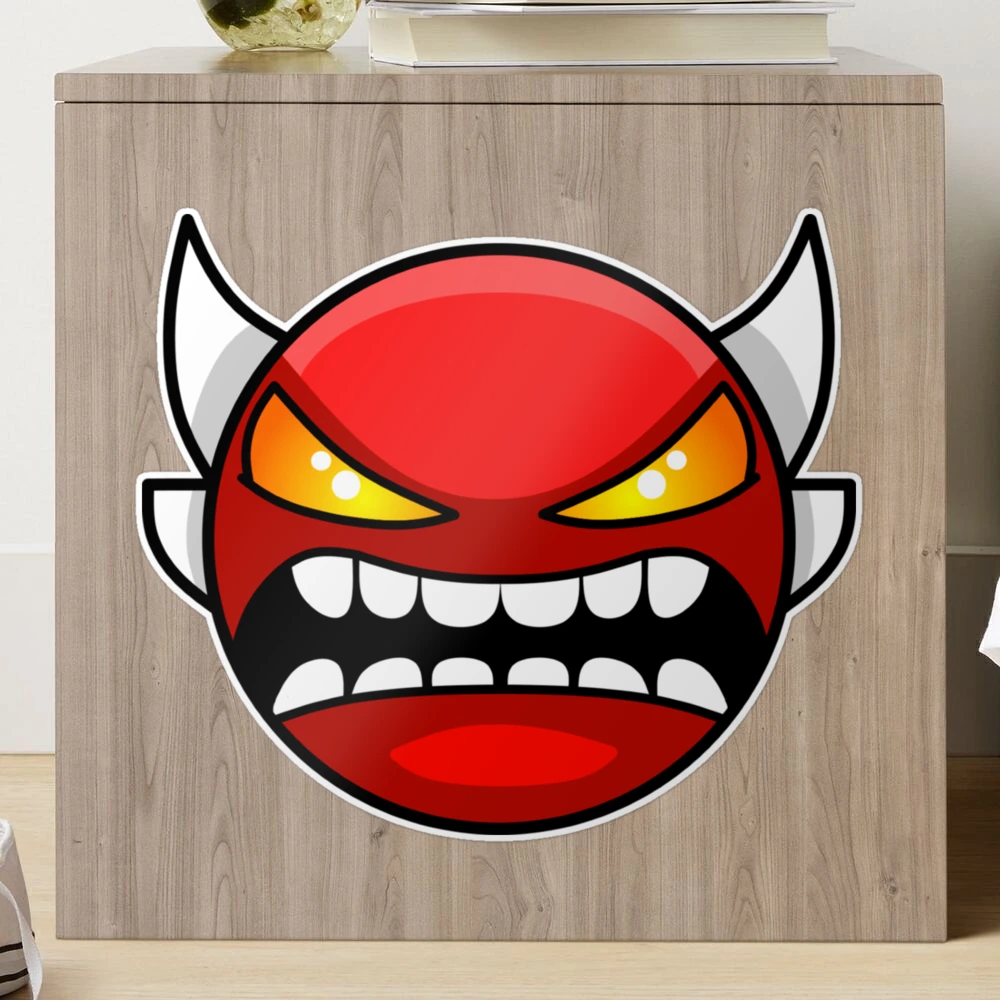 Geometry dash Extreme demon Sticker for Sale by CoryBaxter