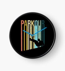 Parkour Retro Design Clock